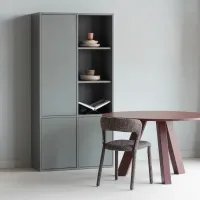 WOOOD Rhonda eettafel  Ø129 cm eiken bordeauxrood